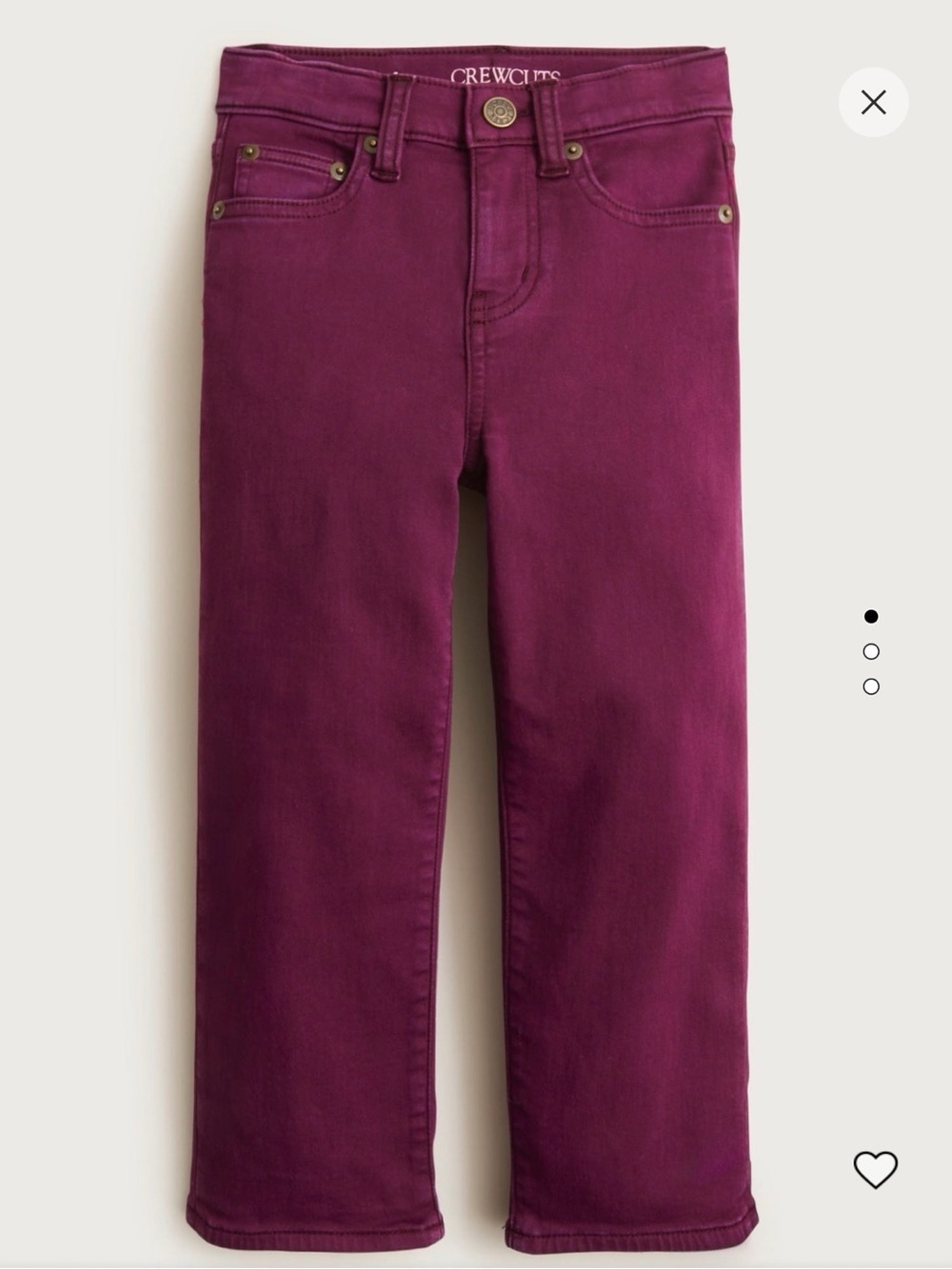 Crewcuts Plum Straight Jeans unisex